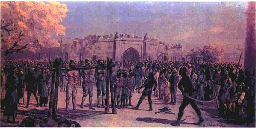 Soldiers of Banda’s army being executed in Delhi