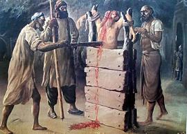 Bhai Matidas being Martyred by being sawn alive