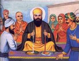 Guru Nanak Squeezing the food
