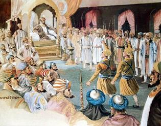 Fateh Singh and Zorawar Singh at the Mughal Court