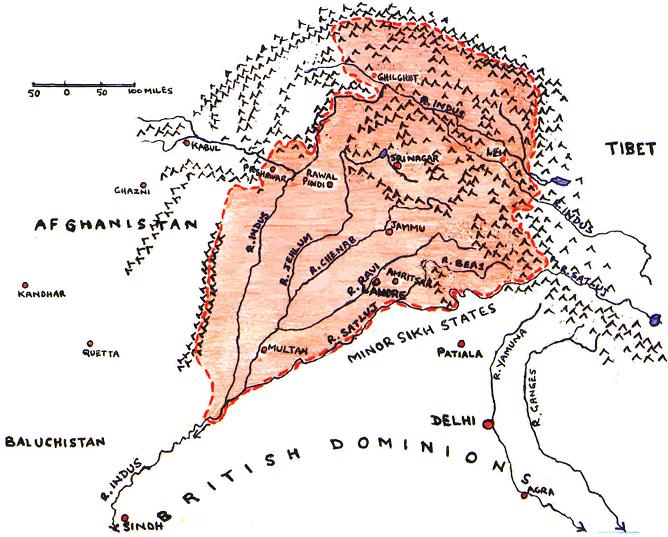 The Extent of Maharaja Ranjit Singh’s Empire