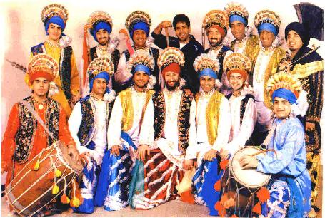 A group of semi professional Bhangra performers in England