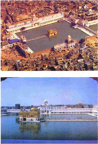 Two views of Sri Darbar Sahib (Golden Temple) Amritsar
