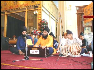 Gurmat Camp 2002 - Performing Keertan at the Darbar Sahib