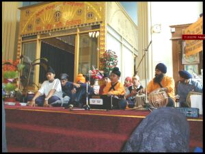 Gurmat Camp 2002 - Performing Keertan at the Darbar Sahib